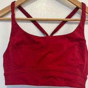 Red Lulumelon mesh back Sports bra size 8